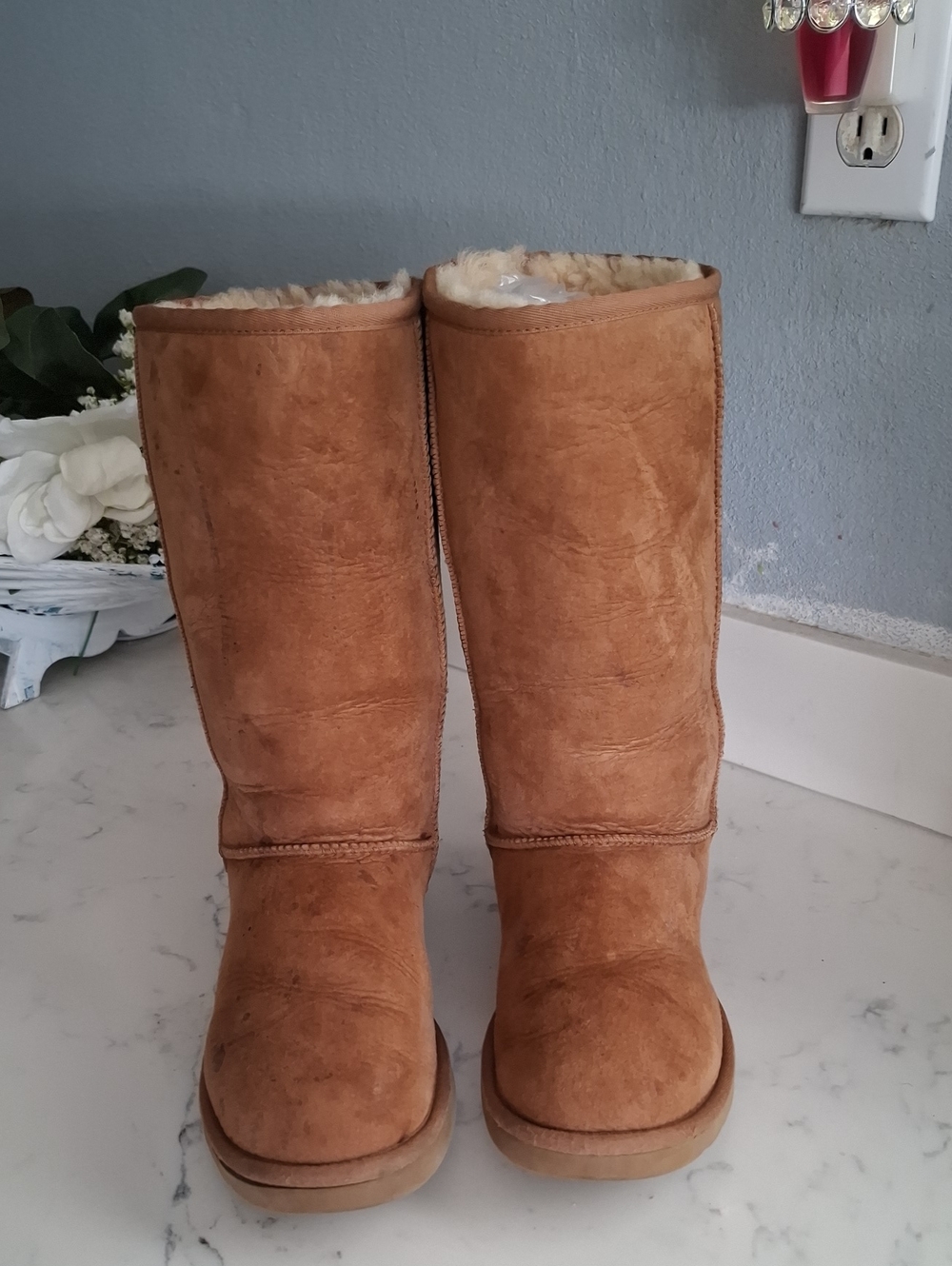 UGG Tall Shearling-Lined Winter Boots - Chestnut Brown